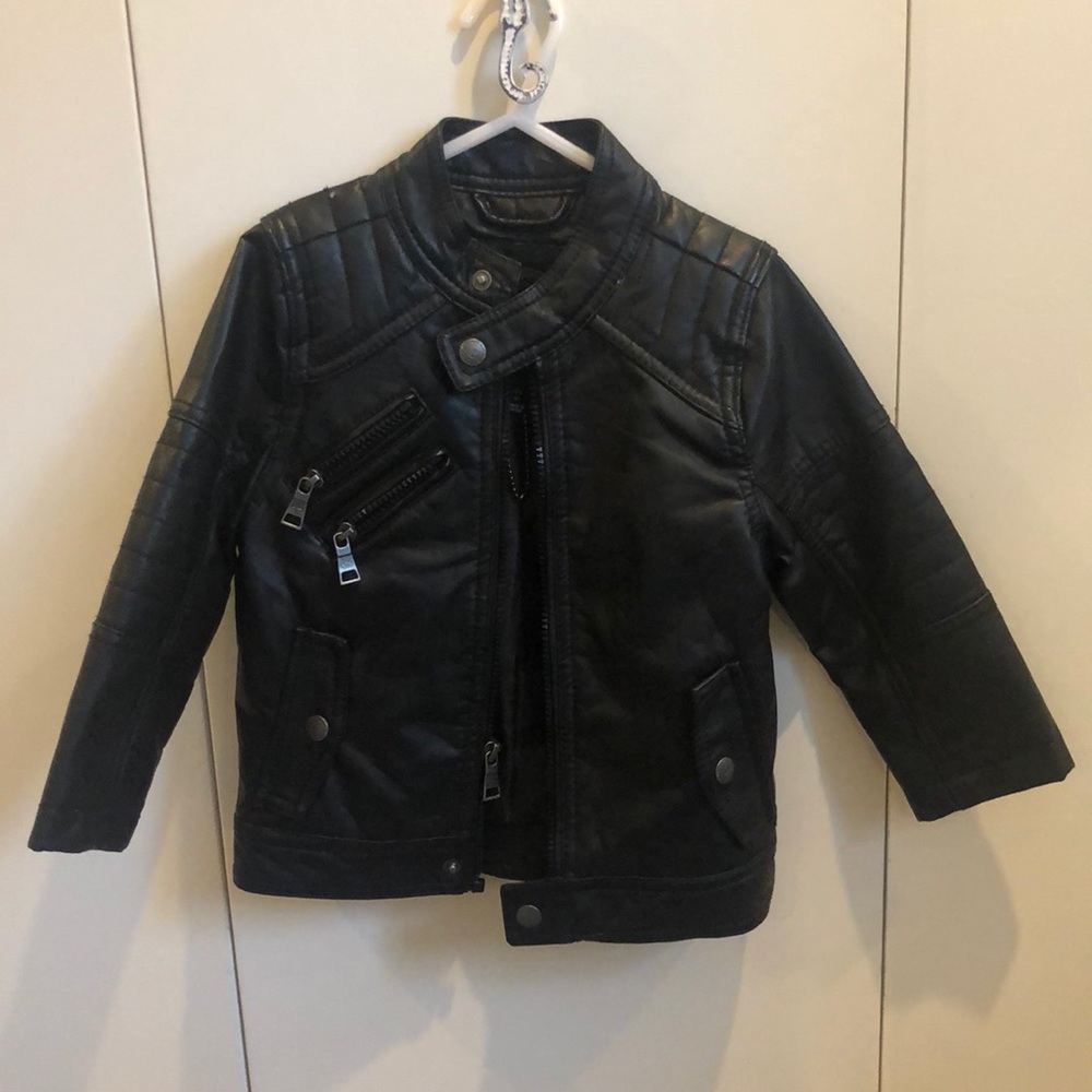 New, never worn toddler leather jacket